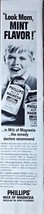 Phillips milk of magnesia 1962 vintage print ad - $10.12