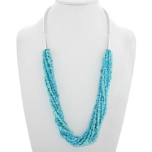 Navajo Natural Sleeping Beauty Turquoise Nuggets Necklace, 10 Strands, L Begay - £299.92 GBP