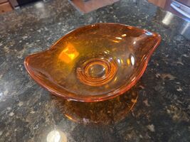 Viking Vintage MCM Persimmon Orange Glass Bowl/Candy Dish - $34.95
