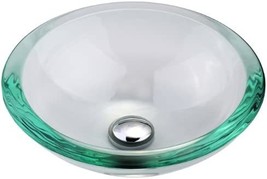 Kraus Gv-150-19Mm Clear 34Mm Edge Glass Vessel Bathroom Sink - £134.91 GBP