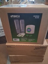 uPunch HN3500 Time Clock Bundle HN3000 350 Time Cards 3 Ribbons 1 Rack 2... - $1,257.13 MXN
