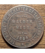 1886 Malden, Massachusetts MA The Royal Arch Chapter One Penny Masonic T... - €24,21 EUR