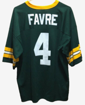 Brett Favre #4 Green Bay Packers NFL NFC Yellow Vintage 90s Logo 7 Jersey XL - £15.29 GBP