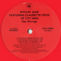 Wyclef Jean Featuring Claudette Ortiz / M.O.P. And Bumpy Knuckles - Two Wrongs / - £3.81 GBP