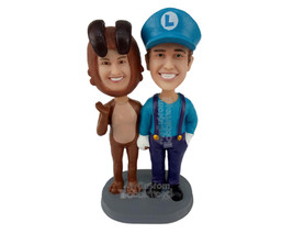 Custom Bobblehead Couple Dressed As Cartoon Characters With Cute Costumes - Supe - £119.03 GBP