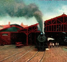 Train Sheds Union Station Trains Indianapolis Indiana IN UNP 1910s Postcard T17 - £3.08 GBP