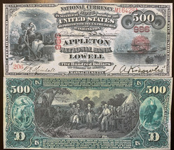 Reproduction 1865 National Banknote Copy $500 Lowell Mass, See Description Below - $3.99
