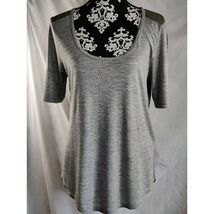 Madewell Women&#39;s Top Scoop Neck Short Sleeve 100% Viscose Gray Size Medium - €9,41 EUR