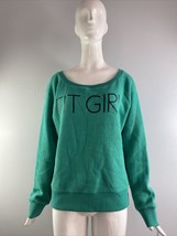 NWD Fit Girl Womens Thermal Lounge Back Zip Pullover Green Size S - £15.61 GBP