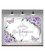 NEW Quinceañera Vinyl Backdrop 7x10 Ft-  15th Birthday MIS QUINCE AÑOS  - $324.34 MXN