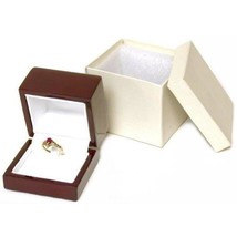  Findingking Rosewood Pocket Gift Display Solitaire Setting Unit Kit 2 Pcs - £13.11 GBP