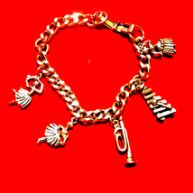 Awesome &#39;60s Vintage Silver Charm Bracelet - £18.69 GBP