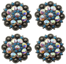 4 Conchos Rhinestone Horse Saddle Western Rodeo Bridle Berry CO79 - $24.74