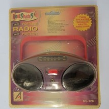Vintage 90s Kool Shades Portable AM/FM Twin Speaker BoomBox Radio NOS NEW 1990&#39;s - £15.50 GBP