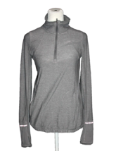 Lululemon 1/4 Zip Pullover Mockneck Top Shirt Gray Pink Size Small S 4/6 - £28.30 GBP