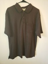L.L. Bean Brown  Double L Cotton Polo Shirt Mens Large Short Sleeve Brown - £15.01 GBP