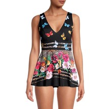 Johnny Was mari v-neckline skirted one piece in Butterfly Floral - size XS - £148.72 GBP