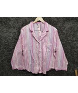 NWT Victoria Secret Sleep Shirt Women XL Pink Striped Sleepwear - £18.44 GBP