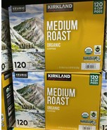 Kirkland Signature Organic Summit Medium Roast Coffee K-Cup 120 Pods 12/... - $47.02