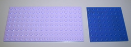  2 Used LEGO 8 x 16 Lavender - 8 x 8 Purple Plates 92438 - 41539  - $9.95