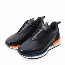 The Milford Navy Blue Leather Men Sneaker image 2