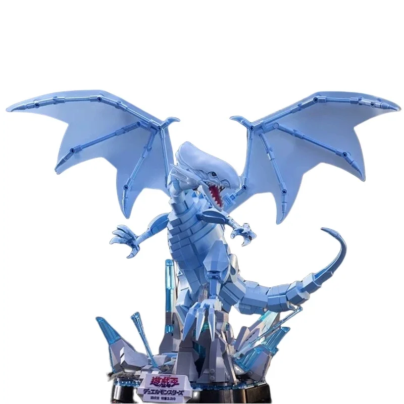 Yu Gi Oh Blue Eyes White Dragon Duel Monsters Building Block Anime Peripher - £122.42 GBP