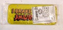 I Brake for Smurfs Metal Bicycle License Plate NEW SEALED 1983 Wallace Berrie - £10.03 GBP