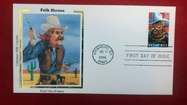 ZAYIX - 1996 US Colorano FDC #3086 - Folk Heroes - Folklore - Guns - Pec... - $2.79
