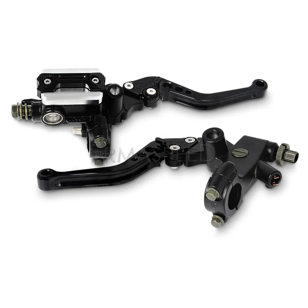 Universal 7/8&#39;&#39; 22mm Motorcycle ke Clutch Lever Kit with Master Cylinder Reservo - £170.09 GBP
