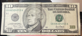 Series 2001 $10 Pat  Bill Federal Reserve Note - $34.65
