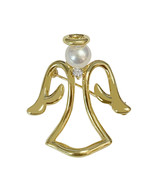 Mikimoto Yellow Gold Pin Brooch Angel Pearl Motif   - $1,500.00