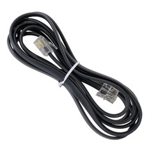 RJ11 Telephone Line Cord Cable 6P4C DSL Modem, Fax, Phone to Wall, Black, 6 ft. - £2.35 GBP