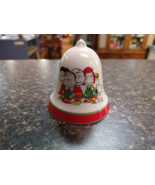 VTG 1966 UFS 2.5&quot; Peanuts Snoopy Bell Ornament Christmas Is Together Time - £23.25 GBP