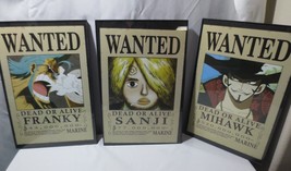 3 wall art Wanted DOA Manga Anime FRAMED posters Mihawk, Sanji, Franky - £47.18 GBP