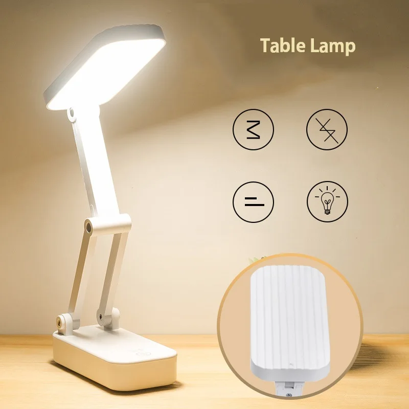 Foldable Table Lamp Portable LED Eye Protection Desk Lamp USB Rechargeable - $14.83