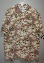 Old Navy Hawaiian Shirt Muddy River Palm Tree Men&#39;s Large - £17.58 GBP