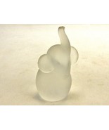 Abstract Elephant Paperweight, Frosted Art Glass, Albert Price, Taiwan, ... - £15.31 GBP