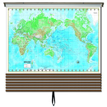 Advanced Physical Wall Map Set on Roller w/ Backboard; 7-Map Custom - £618.38 GBP