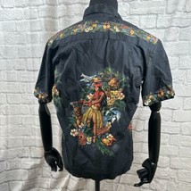 VTG KY&#39;s Tiki Wahine Hukilau Luau Hawaiian Shirt Men&#39;s Small Aloha Made ... - $557.90 MXN
