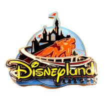Disney Disneyland Resort Blue 3D Logo Castle Grizzly Peak Pin#4753 - £14.12 GBP