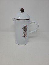 Crate &amp; Barrel La Chocolatiere Stoneware Hot Chocolate Pot French Press Coffee - £11.95 GBP