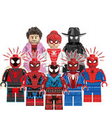 8pcs Spider-Man Noir Spinneret Peter B. Parker Scarlet Spider Minifigure... - $19.99