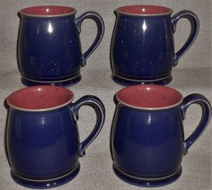 Set (4) Denby HARLEQUIN PATTERN 10 oz Tudor 4&quot; Mugs MADE IN ENGLAND - $296.99