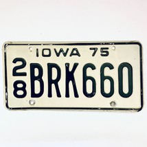 1975 United States Iowa Delaware County Passenger License Plate 28 BRK660 - £13.22 GBP