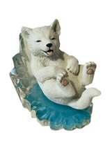 Hamilton Collection Wolf Figurine Arctic Antics Cool Slide Sculpture pup wolves - £31.61 GBP