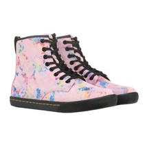 DR. MARTENS Boots Women&#39;s Bootie Size 6 Pink Sheridan Rainbow Suede Spring &#39;80&#39;s - £67.24 GBP