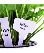 SRN White T-Shaped Plant Labels Row Marker Seed Stake Food Tag Reble Garden - $10.97