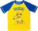 POKEMON PIKACHU UPF-50+ Rash Guard Swim Top Shirt NWT Boys Size 4, 5-6 or 7 - £13.57 GBP+