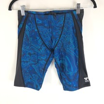 TYR Mens Jammer Swimwear Bottoms Shorts Drawstring Striped Blue Black 32 M - £19.23 GBP