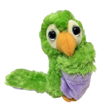 Wild Republic Plush Green Parrot Wrist Hugger Stuffed Animal 10&quot; with Tail - £9.36 GBP